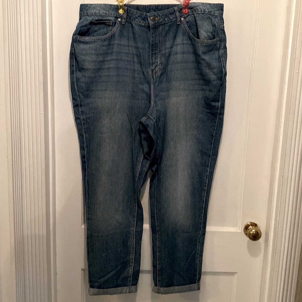 Venus Baggy Rolled Cuff Denim Jesns